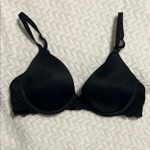 SO Black Triangle Bra with Adjustable Straps and Lightly Padded Cups